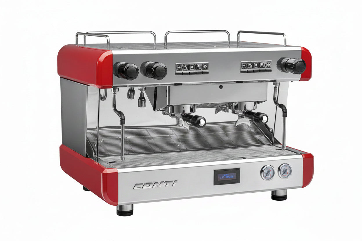 Conti CC100 2 Group Espresso Coffee Machine Product Colour Variant Red