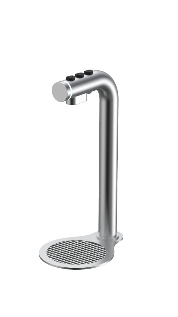 Marco Friia Font Undercounter Water System 3 Button Font and Drip Tray Closeup View