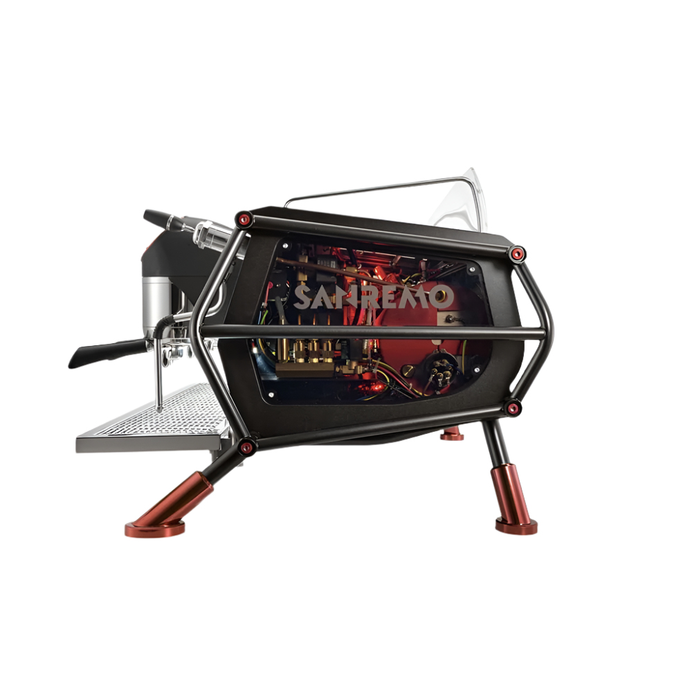 Sanremo Cafe Racer 2 Group Espresso Coffee Machine Product Side Facing View