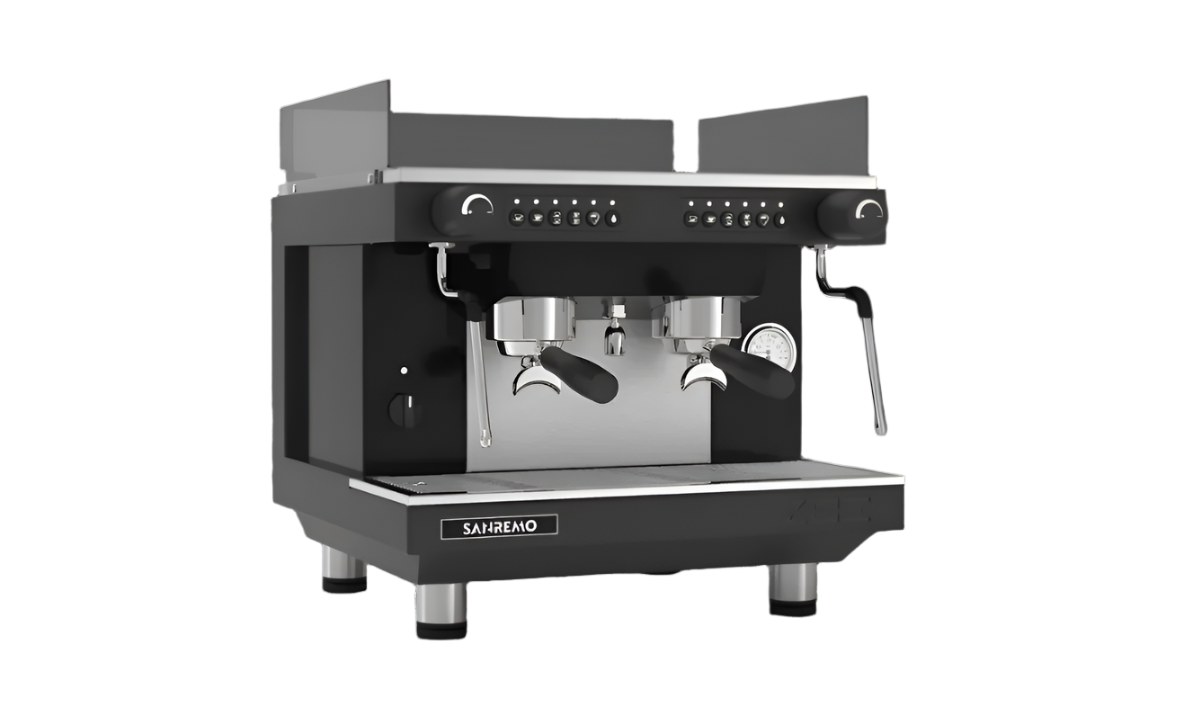 Sanremo Zoe Compact 2 Group Espresso Coffee Machine Front Facing View