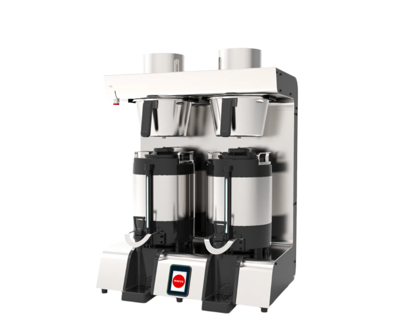 Jet 6 Twin Filter Coffee Brewer and Portable Urns Front Facing View