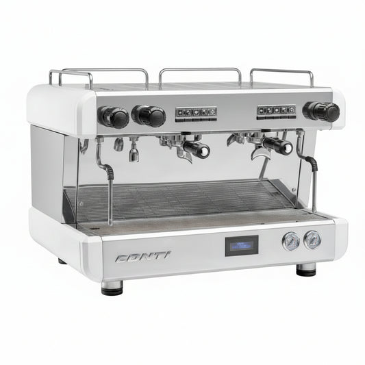 Conti CC100 2 Group Espresso Coffee Machine Product Colour Variant White