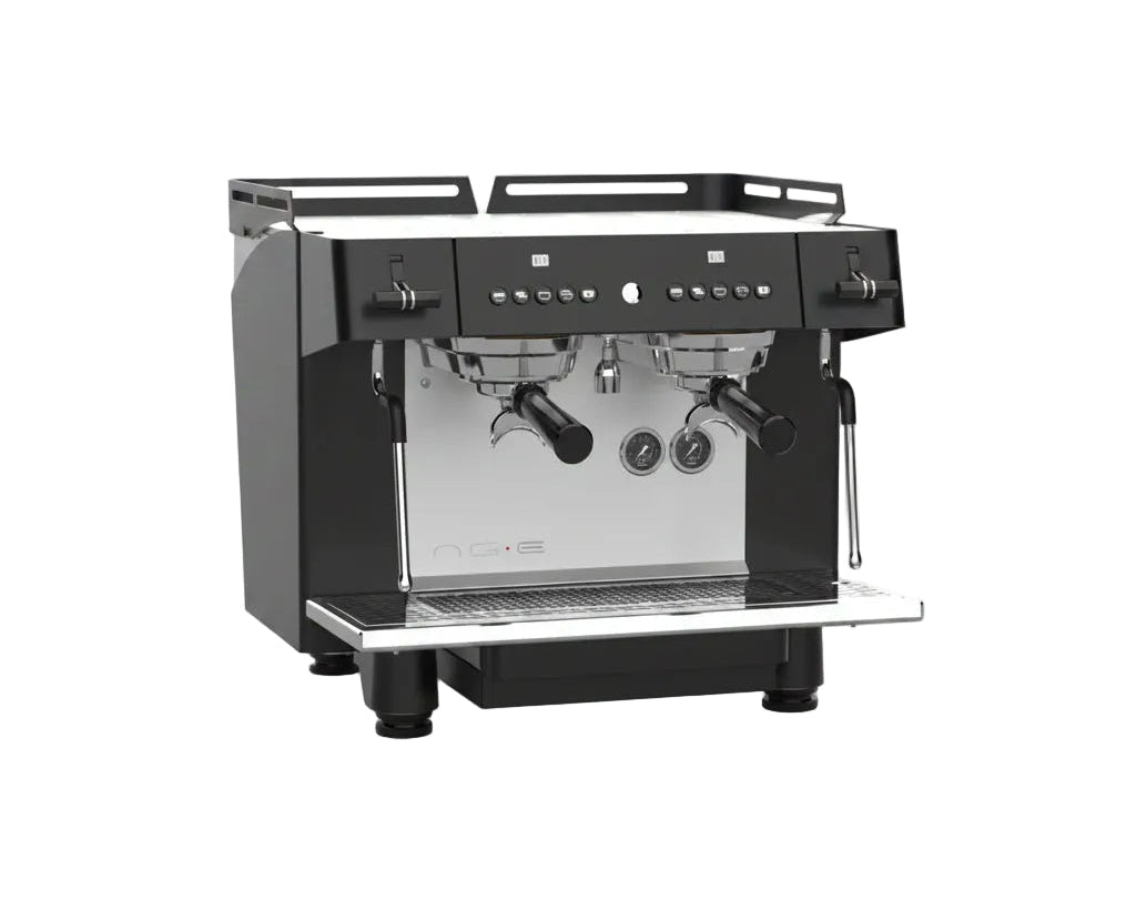 Conti NGE Espresso Machine Product Colour Black, Front Facing View.
