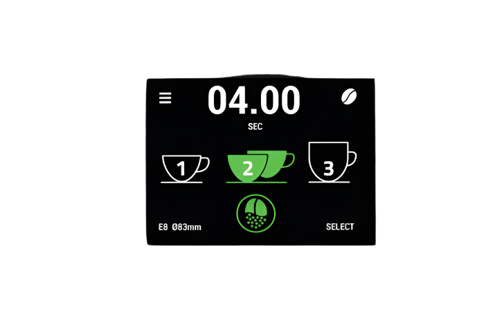 Compak Coffee Grinder Product Digital Interface View