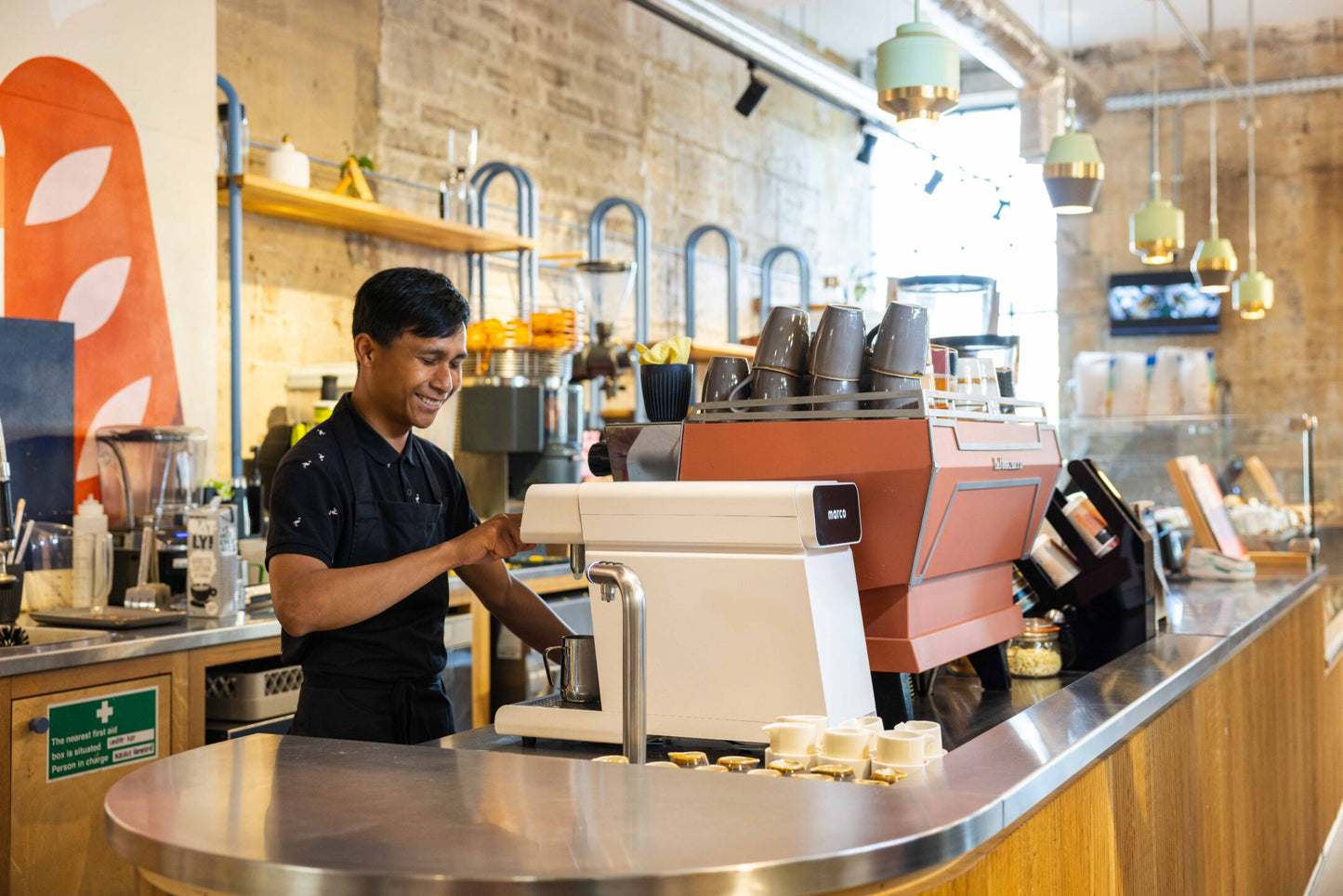 Marco MilkPal Automatic Milk Dispenser In Cafe Setting