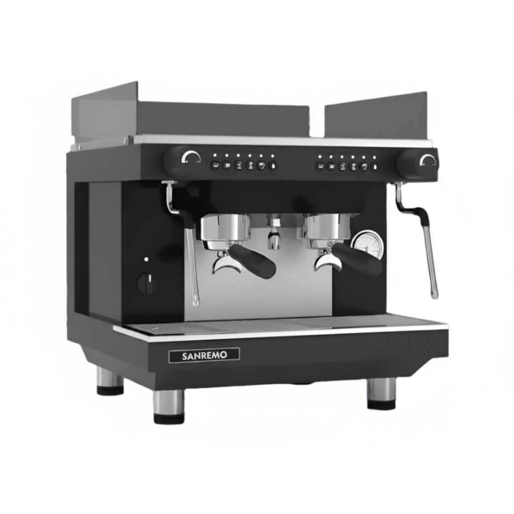 Sanremo Zoe Compact 2 Group Espresso Coffee Machine Front Facing View