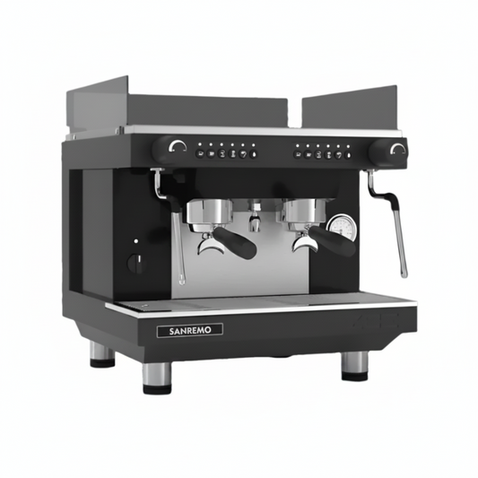 Sanremo Zoe Compact 2 Group Espresso Coffee Machine Front Facing View