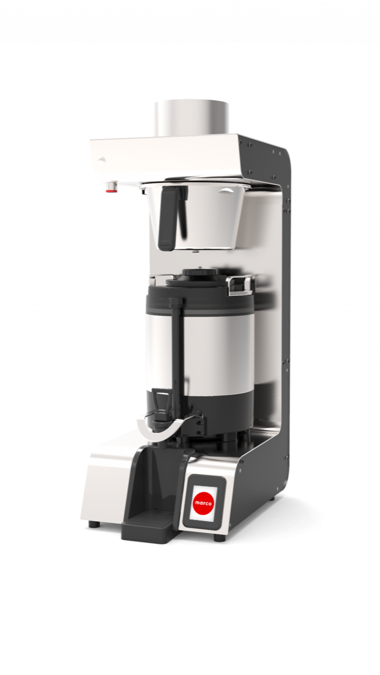 Marco Jet 6 Single Filter Coffee Brewer Shown With Urn